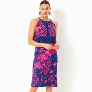 Lilly Pulitzer Stella Mae Dress 
Blue Med Never Ending Summer
